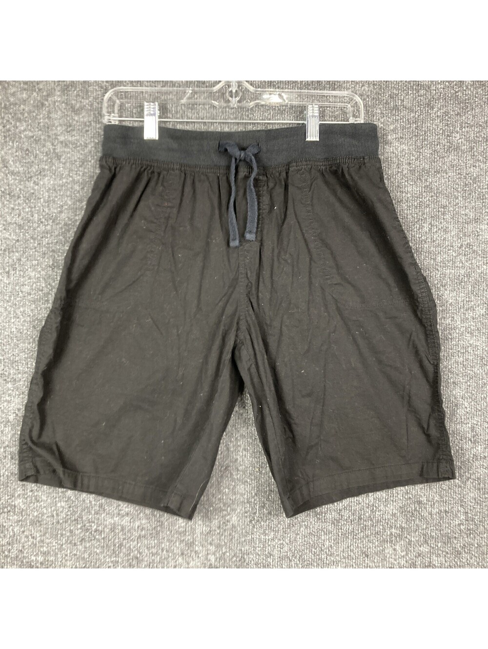 Zoey & Beth Womens Size Large Black Bermuda Elastic Waist Pocket Shorts